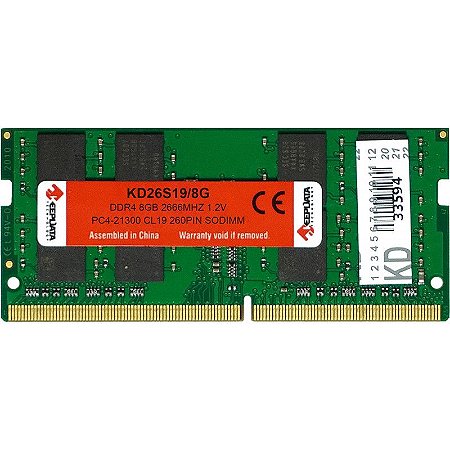 MEMORIA PARA NOTEBOOK 8GB KEEPDATA DDR4 2666MHZ - KD26S19/8G