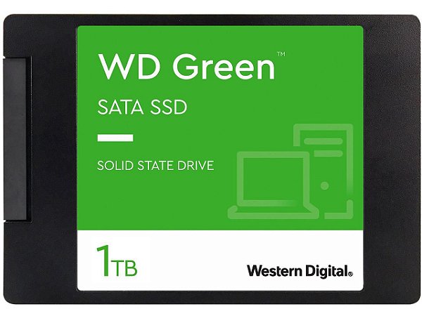 SSD WD GREEN 1TB, SATA, LEITURA 545MB/s, GRAVAÇÃO 430MB/s - WDS100T3G0A