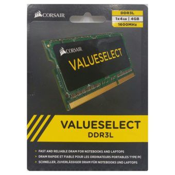 MEMÓRIA 4GB DDR3L 1600MHZ CORSAIR VALUE - NOTEBOOK