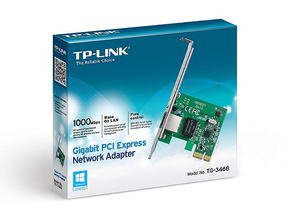 PLACA DE REDE TP-LINK PCI EXPRESS 10/100/1000MBPS - TG-3468 LOW PROFILE