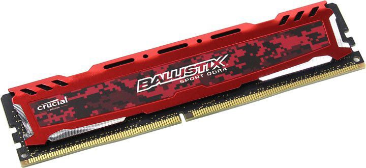 MEMÓRIA CRUCIAL BALLISTIX 8GB 2400MHz, DDR4, VERMELHA, BLS8G4D240FSEK