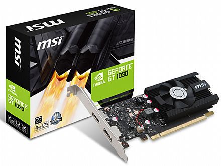 PLACA DE VÍDEO GT 1030 2GB DDR5 64BITS MSI