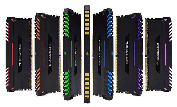 MEMORIA CORSAIR VENGEANCE RGB 16GB (2X8) 2666MHZ DDR4 - CMR16GX4M2A2666C16  - Loja de Informática na Santa Efigênia - CiaPC