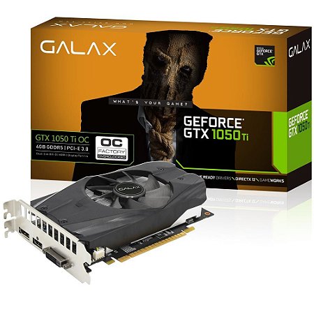 Placa de Vídeo GeForce GTX 1050 Ti 4GB OC Galax NVIDIA GDDR5