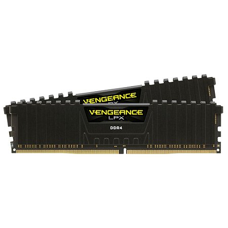 MEMÓRIA CORSAIR VENGEANCE LPX 16GB (2X8GB) 3000MHZ DDR4 BLACK - CMK16GX4M2D3000C16