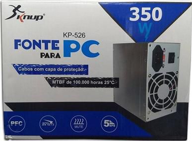FONTE ATX PC 350W KNUP - KP-526