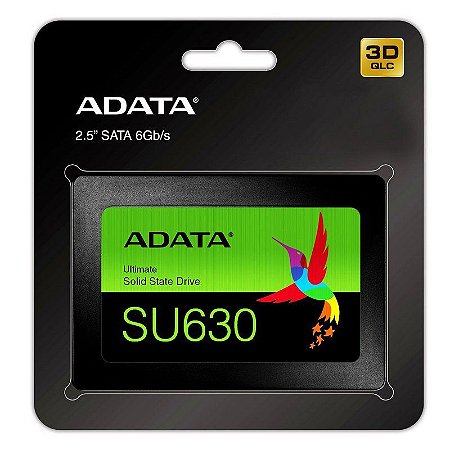 SSD ADATA SU630 480GB, SATA, LEITURA 520MB/s, GRAVAÇÃO 450MB/s - ASU630SS-480GQ-R