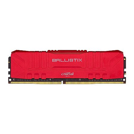 MEMORIA CRUCIAL BALLISTIX 8GB (1X8) DDR4 3000MHZ VERMELHA - BL8G30C15U4R