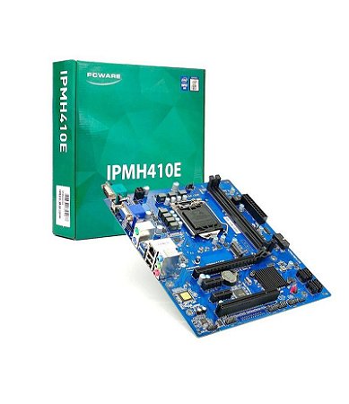 PLACA MÃE PCWARE IPMH410E MATX LGA 1200 DDR4 HDMI DVI-D VGA USB3.2 M.2 SATA PCIE