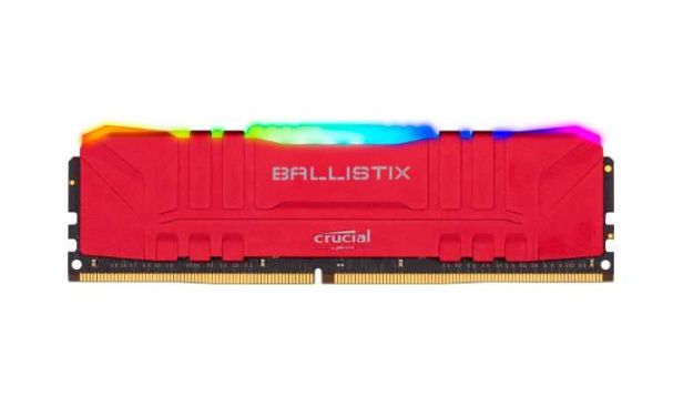 MEMORIA CRUCIAL BALLISTIX RGB, PC, 8GB, DDR4, 3000MHZ, VERMELHA - BL8G30C15U4RL