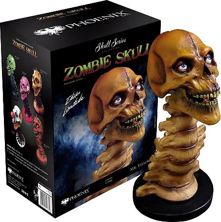 Estátua Zombie Skull Mr Yellow: Art Scale Edição Limitada Escala 1/3
