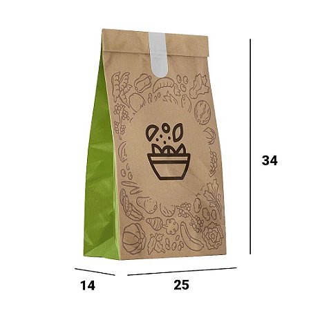 Saco Kraft Para Comida Fit Delivery - Tamanho M - 100 UN | NZB Embalag -  Embalagens para e-commerce, envelopes e fitas | NZB Embalagens
