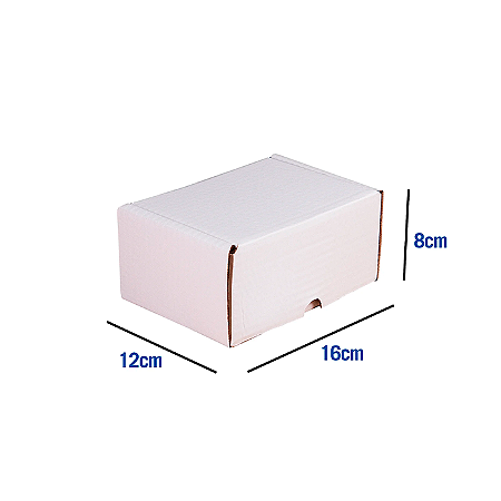 Caixa de Papelão Branca Pequena - 16 x 12 x 8