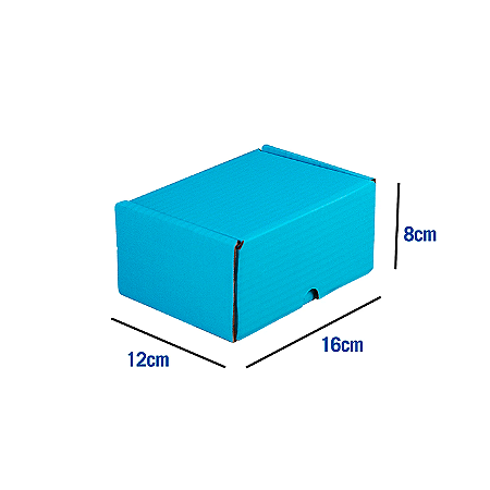 Caixa de Papelão Azul Pequena - 16 x 12 x 8