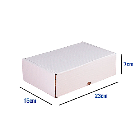 Caixa de Papelão Branca Média - 23 x 15 x 7