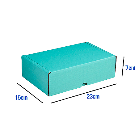Caixa de Papelão Verde Média - 23 x 15 x 7