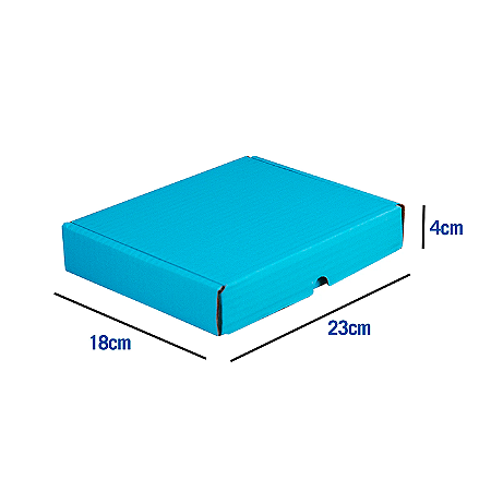 Caixa de Papelão Azul Pequena - 23 x 18 x 4