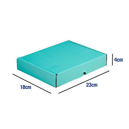 Caixa de Papelão Verde Média - 23 x 18 x 4
