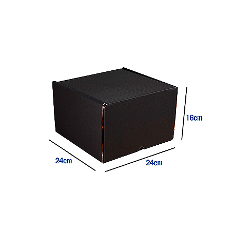 Caixa de Papelão Preta Média - 24 x 24 x 16