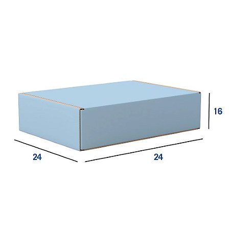 Caixa de Papelão Azul Média - 24 x 24 x 16