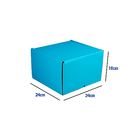Caixa de Papelão Azul Média - 24 x 24 x 16