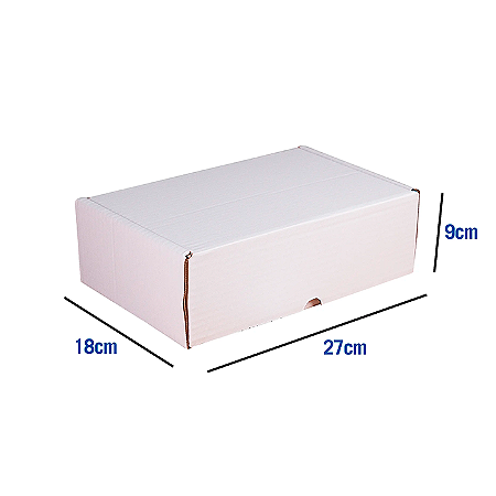 Caixa de Papelão Grande Branca - 27 x 18 x 9