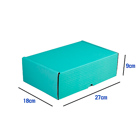 Caixa de Papelão Verde Grande - 27 x 18 x 9