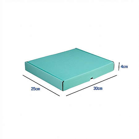 Caixa de Papelão Verde Grande - 30 x 25 x 4