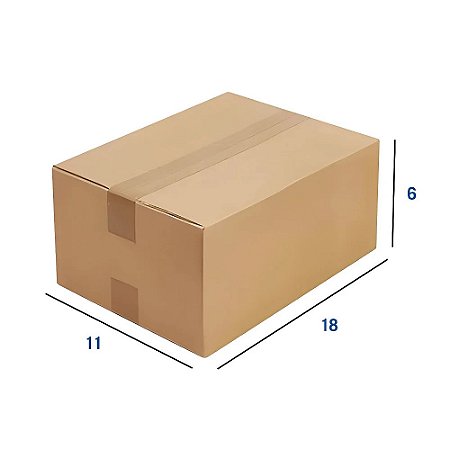 Caixa de Papelão N11 - 18 x 11 x 6 | NZB Embalagens - Embalagens para  e-commerce, envelopes e fitas | NZB Embalagens