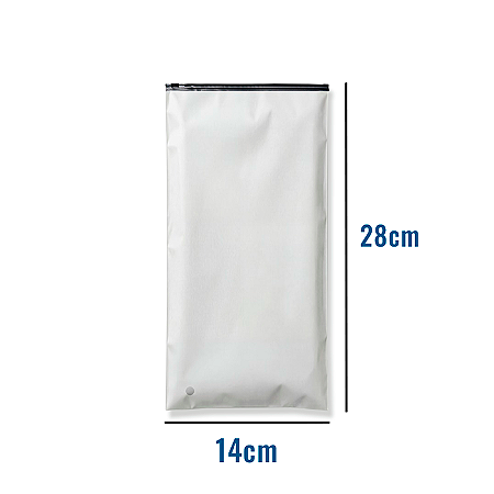 Saco Zip EVA Fosco com Trilho Preto - 14x28