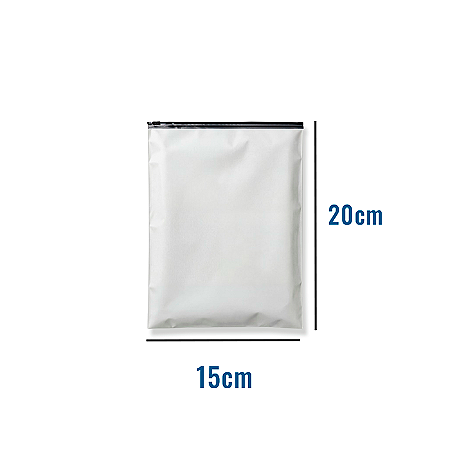 Saco Zip EVA Fosco com Trilho Preto - 15x20