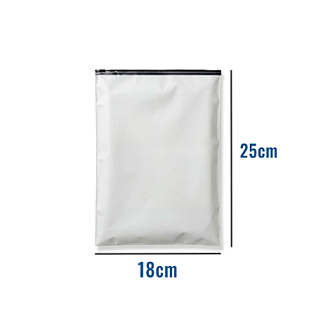 Saco Zip EVA Fosco com Trilho Preto - 18x25