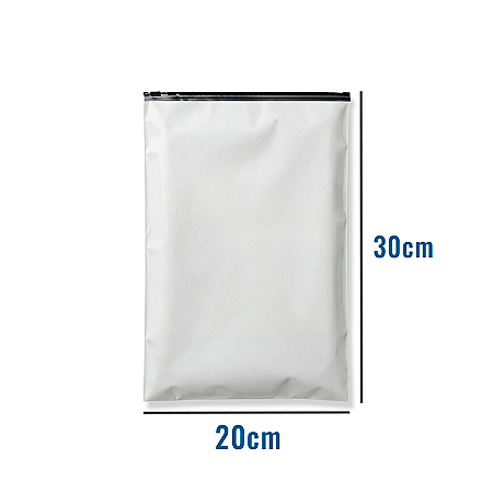 Saco Zip EVA Fosco com Trilho Preto - 20x30