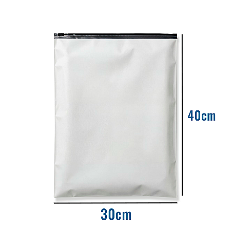 Saco Zip EVA Fosco com Trilho Preto - 30x40