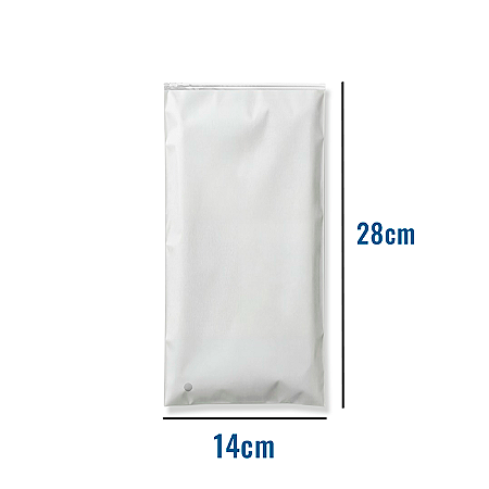 Saco Zip EVA Fosco com Trilho Transparente - 14x28