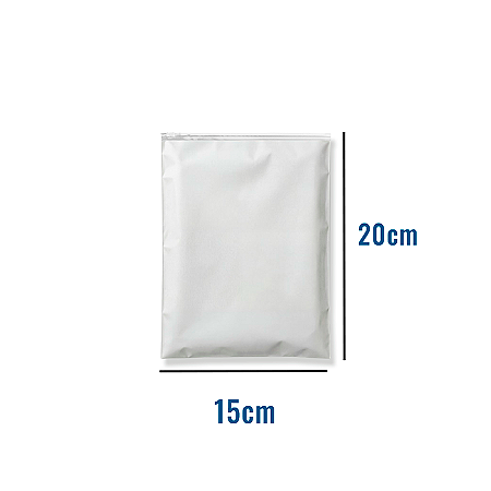 Saco Zip EVA Fosco com Trilho Transparente - 15x20