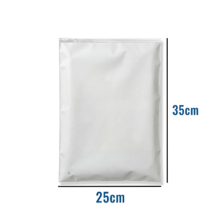 Saco Zip EVA Fosco com Trilho Transparente - 25x35