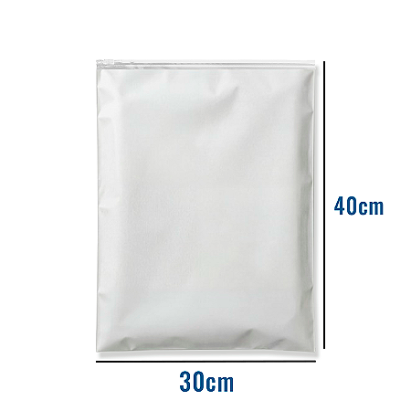 Saco Zip EVA Fosco com Trilho Transparente - 30x40