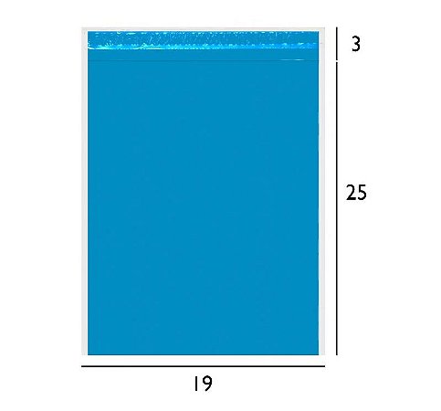 Envelope de Segurança Colorido Pequeno - 19x25 - Azul