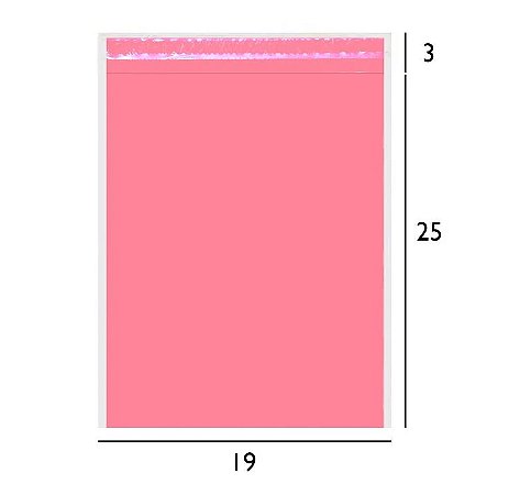 Envelope de Segurança Colorido Pequeno - 19x25 - Rosa Bebê
