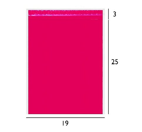 Envelope de Segurança Colorido Pequeno - 19x25 - Rosa Pink