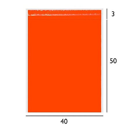 Envelope de Segurança Colorido Grande - 40x50 - Laranja