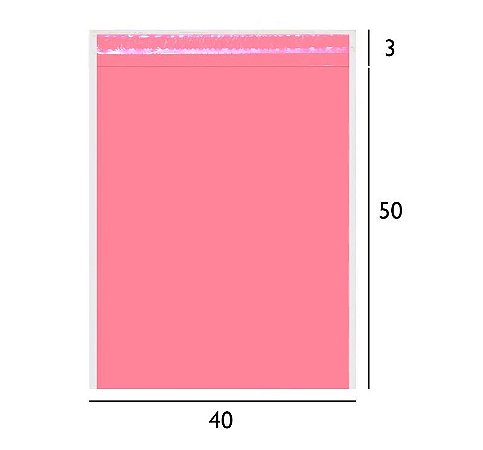 Envelope de Segurança Colorido Grande - 40x50 - Rosa Bebê