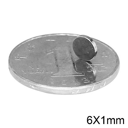 Imã de Neodímio 6x1 - 6mm x 1mm