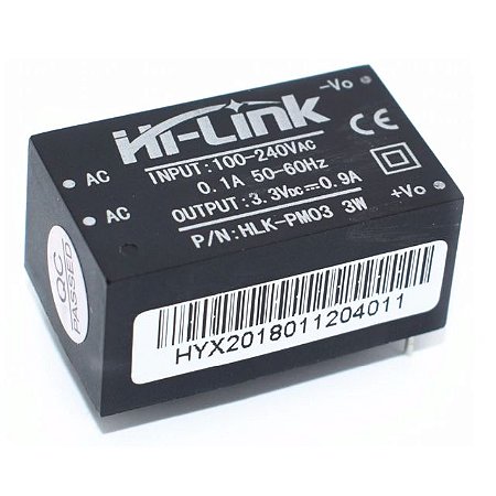 Módulo Fonte - HLK-PM03 AC-DC 3,3V 3W