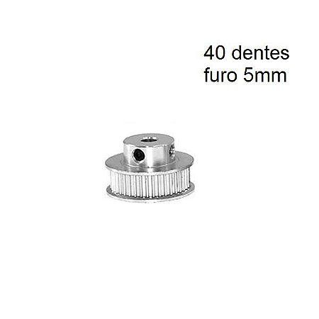 Polia Gt2 40 Dentes - Furo 5mm Correia 6mm