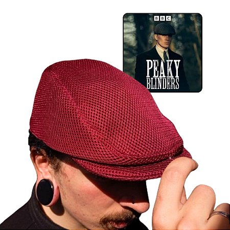 Boina Vermelha Bordô Frio Inglesa Peaky Blinders Elegante