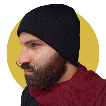 Touca Preta Gorro Inverno Quentinho Agasalho Frio Bicudos