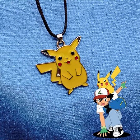 Colar Pikachu Regulável Pokémon Ash Game Anime Geek Nerd