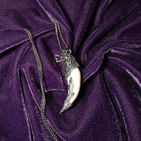 Bicudos Acessórios Corrente Aço Dente De Lobo Realista Luxo